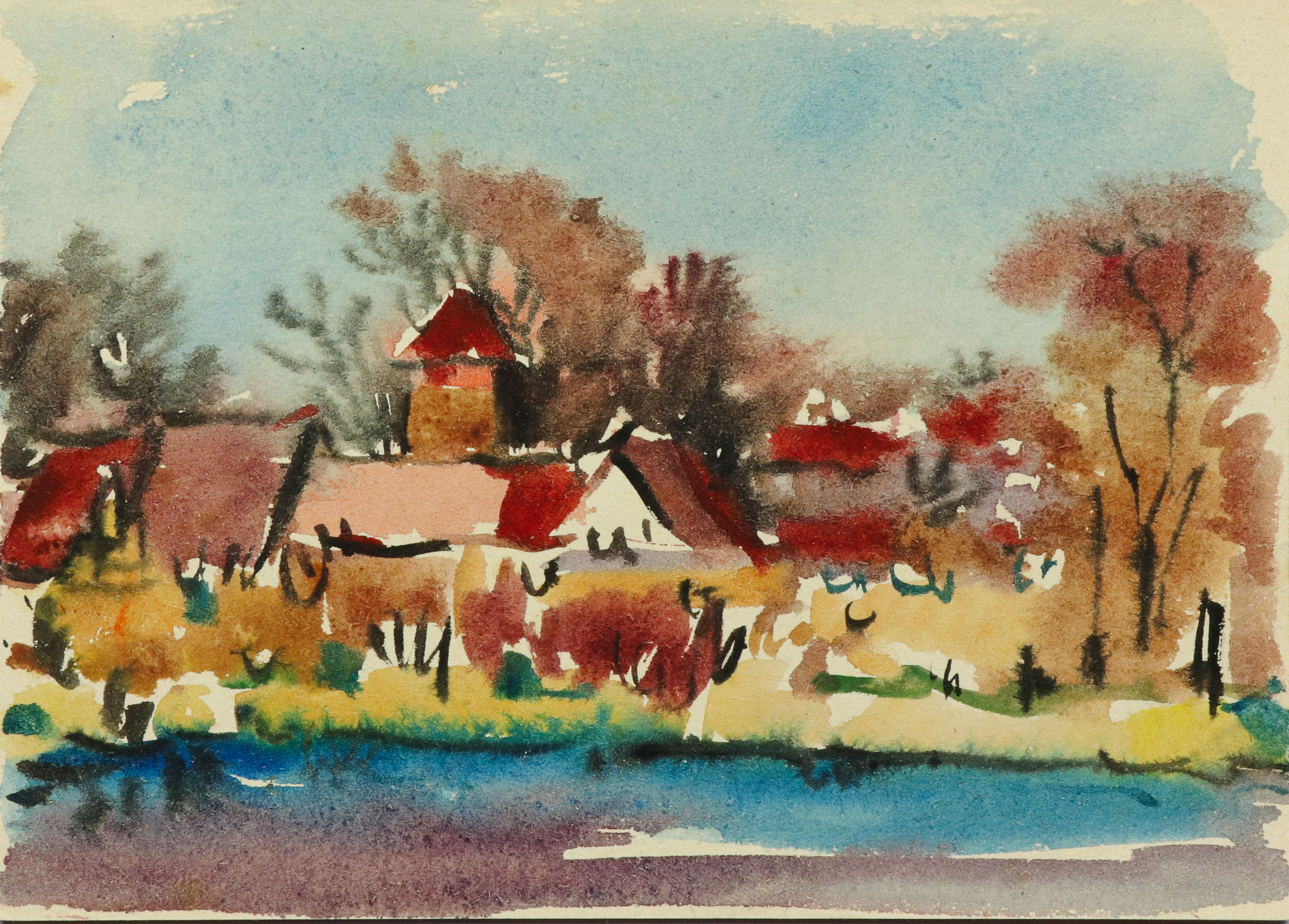 Dorf hinterm See